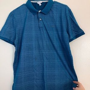 Mens Calvin Klein Blue Polo Size Large